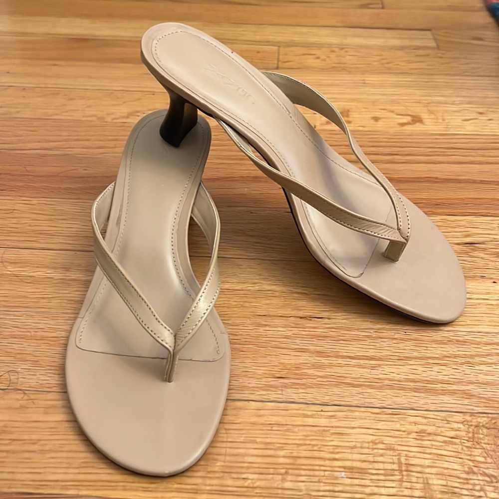 Nude Thong Sandal Heel